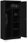 Jan Nowak Mehrzweckschrank, Schwarz, Metall, 90x185x45 cm, Arbeitszimmer,