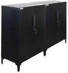 Proregal Aktenschrank, Schwarz, Metall, 160x90x40 cm, Arbeitszimmer,...