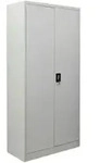 Proregal Fl&uuml;gelt&uuml;renschrank, Hellgrau, Metall, 80x180x40 cm, Arbeitszimmer,