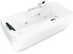 AcquaVapore by Sandra Jentho Whirlpool, Wei&szlig;, Glas, Kunststoff, Metall, Rechteckig,
