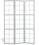 Homestyle4u Paravent, Grau, Holz, 132x179x2 cm, Wohnzimmer, Raumteiler &...
