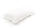 Zierkissen, Wei&szlig;, Naturmaterialien, 50x30 cm, Wohntextilien, Kissen, Dekokissen