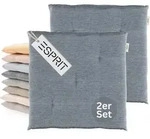 Esprit Sitzkissen, Blau, Textil, 40x3x40 cm, Oeko-Tex&reg; Standard 100, Wohntextilien,