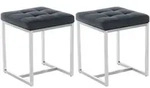 CLP Sitzw&uuml;rfel, Schwarz, Metall, 40x48x40 cm, Wohnzimmer, Hocker