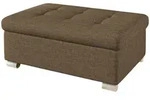 Mirjan24 Polsterhocker, Braun, Textil, 1-Sitzer, Rechteckig, 96x41x70 cm,...