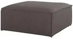 Fun M&ouml;bel Polsterhocker, Taupe, Textil, 85x40x85 cm, Wohnzimmer, Hocker