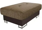 Mirjan24 Polsterhocker, Hellbraun, Braun, Metall, 2-Sitzer, Rechteckig,...