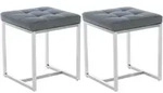 CLP Sitzw&uuml;rfel, Grau, Metall, 40x48x40 cm, Wohnzimmer, Hocker