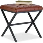 Relaxdays Sitzhocker, Mehrfarbig, Metall, Holzwerkstoff, Kunststoff, 47x46x42 cm,