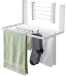 Relaxdays W&auml;schetrockner, Wei&szlig;, Metall, 40.5x25x25 cm, Badaccessoires,