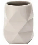 Kleine Wolke Zahnputzbecher Crackle, Creme, Kunststoff, 10 cm, Badaccessoires,
