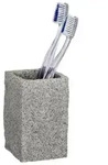 Wenko Zahnputzbecher, Grau, Kunststoff, 6x10.5x6 cm, Badaccessoires,