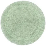 Homescapes Badematte, Salbeigr&uuml;n, Textil, Uni, Rund, 80x80 cm, Oeko-Tex&reg; Standard