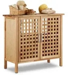 Relaxdays Waschbeckenunterschrank, Hellbraun, Holz, Holzwerkstoff, 66x61x29 cm,