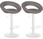 CLP Barhocker, Grau, Metall, 52x77x47 cm, Esszimmer, Barm&ouml;bel, Barhocker