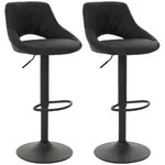 MCW Barhocker, Schwarz, Textil, 47x107x44 cm, Esszimmer, Barm&ouml;bel, Barhocker