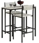 SoBuy Bartisch, Grau, Holzwerkstoff, 89x87x45 cm, Esszimmer, Barm&ouml;bel, Barschr&auml;nke