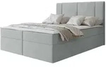 Mirjan24 Boxbett, Hellgrau, Kunststoff, H&ouml;he ca. 20 cm, Rechteckig, 180x200 cm,