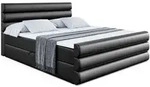 Altdecor Boxbett, Schwarz Hochglanz, Holzwerkstoff, H3, H&ouml;he ca. 20 cm, 200x200 cm,