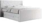 MKS Boxspringbett, Wei&szlig;, Textil, 2-Sitzer, H4, Rechteckig, 160x200 cm, Schlafzimmer,