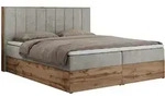 MKS Boxbett, Hellgrau, Textil, 2-Sitzer, H4, Rechteckig, 140x200 cm, Schlafzimmer,