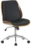 CLP Drehstuhl, Schwarz, Walnuss, Metall, 49.5x90x57 cm, Arbeitszimmer, B&uuml;rost&uuml;hle,