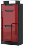 Vladon Schuhschrank, Bordeaux, Holzwerkstoff, 46x104x23 cm, Garderobe,