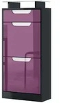 Vladon Schuhschrank, Brombeere, Holzwerkstoff, 46x104x23 cm, Garderobe,