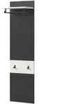 Inn.Furn Garderobenpaneel, Wei&szlig;, Grau, Holzwerkstoff, Metall, Nachbildung, Uni,