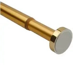 Sanilo Duschvorhangstange, Gold, Metall, Rund, 160 cm, Badtextilien, Duschvorh&auml;nge