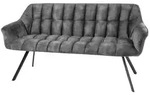 riess-ambiente Sitzbank, Grau, Metall, Uni, Rechteckig, 165x85x65 cm, Esszimmer,