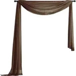 Gardinenbox Querbehang, Braun, Textil, 140x600 cm, Oeko-Tex&reg; Standard 100,