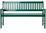 Gardenson Gartenbank, Gr&uuml;n, Holz, Mahagoni, vollmassiv, 3-Sitzer, 150x89x59 cm, in