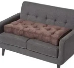 Homescapes Sitzauflage, Braun, Textil, F&uuml;llung: Polyester, Rechteckig, 100x10x48 cm,