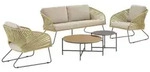 ebuy24 Lounge-Set,, Beige, Metall, Loungem&ouml;bel, Gartenlounge-Sets