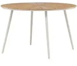 Gardenson Gartentisch, Beige, Hellbraun, Metall, Kunststoff, rund, rund, 74 cm,