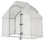 Outsunny Gew&auml;chshaus,, Wei&szlig;, Metall, 100x168x180 cm, Gartenzubeh&ouml;r,