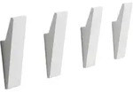 Designfabrik Hamburg Wandhaken, Wei&szlig;, Metall, Dreieckig, 1.7x6.2x1.8 cm,