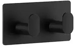 Haken, Schwarz, Metall, eckig, 8.5x38x10.3 cm, Badaccessoires, Waschplatzzubeh&ouml;r,