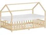 Ml-Design Kinderbett, Natur, Holz, Kiefer, Rechteckig, 120x200 cm, Kinder- &
