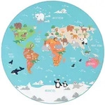 Paco Home Kinderteppich, T&uuml;rkis, Kunststoff, Rund, 160x160 cm, strapazierf&auml;hig,