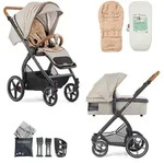 Gesslein Kombikinderwagen FX4 Swing Set, Cognac, Graubraun, Beigebraun, Textil,