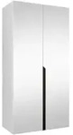 Mirjan24 Dreht&uuml;renschrank, Wei&szlig;, Schwarz, Kunststoff, Rechteckig, 100x202x52 cm,