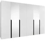 Mirjan24 Dreht&uuml;renschrank, Wei&szlig;, Schwarz, Kunststoff, Rechteckig, 300x202x52 cm,
