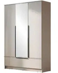 Mirjan24 Dreht&uuml;renschrank, Kaschmir, Kunststoff, 1 Schubladen, Rechteckig,