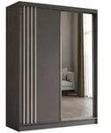 Masseno Schwebet&uuml;renschrank, Grau, Holzwerkstoff, 4 F&auml;cher, Rechteckig, 160x216x61