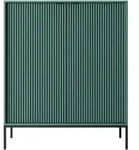 Selsey Highboard, Gr&uuml;n, Metall, 6 F&auml;cher, Rechteckig, 104x125x39 cm, Wohnzimmer,