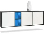 Vladon Sideboard, Wei&szlig;, Holzwerkstoff, 182x53x35 cm, Wohnzimmer, Kommoden &