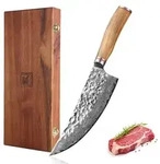 Zayiko Kochmesser, Braun, Holz, Metall, 35 cm, Kochen, K&uuml;chenmesser, Hack &
