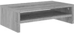 vidaXL Monitorst&auml;nder, Silbereichen, Holz, Strukturbuche, Rechteckig, 42x13x24 cm,